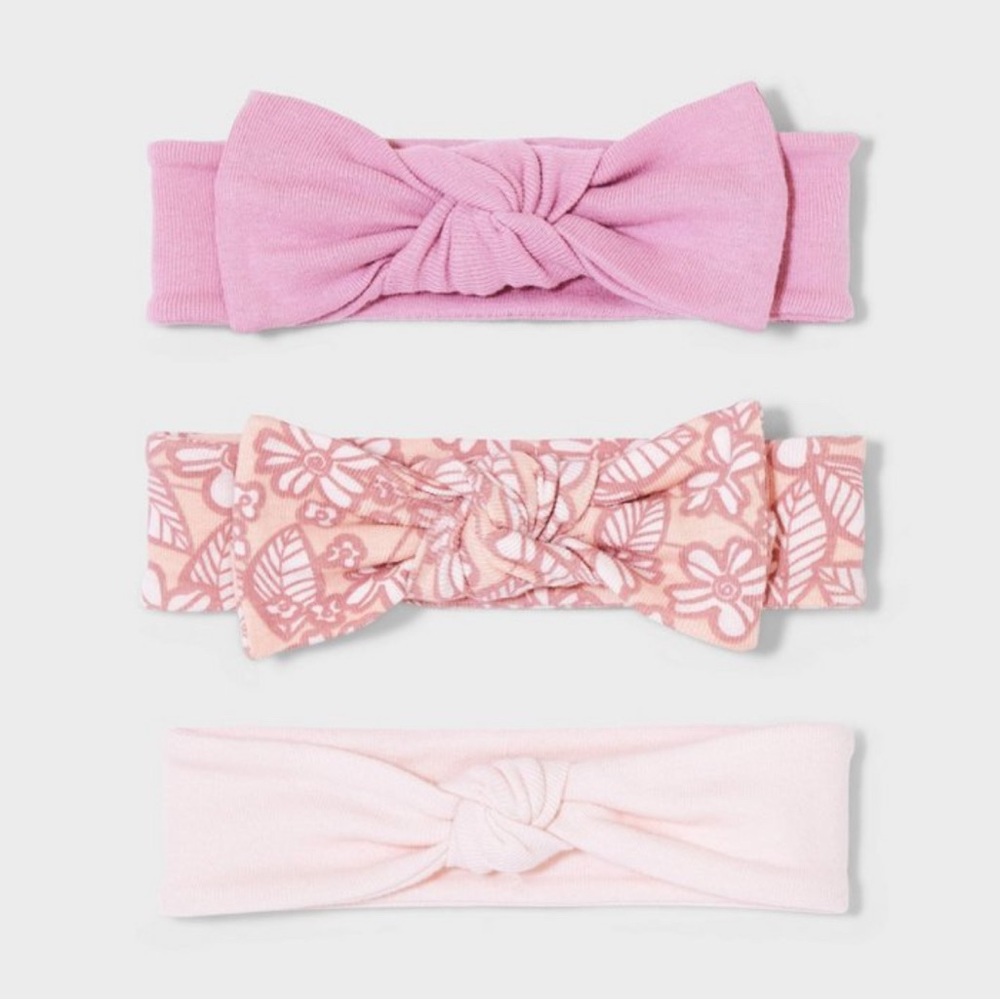 Cloud Island 3pack Baby Girls Floral Headwrap